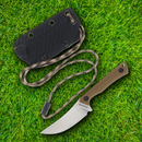 Rough Ryder Fixed Knife 3.25" Stainless Steel Blade Brown G10 Handle