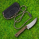 Rough Ryder Fixed Knife 3.25" Stainless Steel Blade Brown G10 Handle
