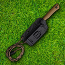 Rough Ryder Fixed Knife 3.25" Stainless Steel Blade Brown G10 Handle
