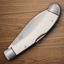 Rough Ryder Folding Knife 440 Steel Blade White Micarta Handle