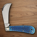 Rough Ryder Hawkbill Folding Knife Stainless Steel BladesBlue Bone Handle