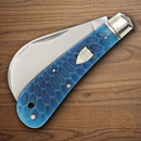 Rough Ryder Hawkbill Folding Knife Stainless Steel BladesBlue Bone Handle