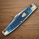 Rough Ryder Large Stockman Pocket Knife Stainless Steel Blades Blue Bone Handle