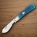 Rough Ryder Cotton Sampler Folding Knife Stainless Steel Blade Blue Bone Handle