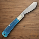 Rough Ryder Cotton Sampler Folding Knife Stainless Steel Blade Blue Bone Handle