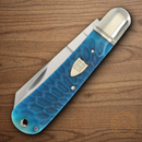 Rough Ryder Cotton Sampler Folding Knife Stainless Steel Blade Blue Bone Handle