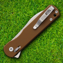 Rough Ryder Slide Lock Folding Knife 3" D2 Tool Steel Blade Tan G10 Handle