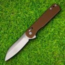 Rough Ryder Slide Lock Folding Knife 3" D2 Tool Steel Blade Tan G10 Handle
