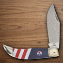Rough Ryder Deer Slayer 250 USA Annv Folding Knife 4" Stainless Steel Blade Red/Blue/White Synthetic/Pearl Handle