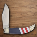 Rough Ryder Deer Slayer 250 USA Annv Folding Knife 4" Stainless Steel Blade Red/Blue/White Synthetic/Pearl Handle