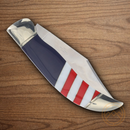 Rough Ryder Deer Slayer 250 USA Annv Folding Knife 4" Stainless Steel Blade Red/Blue/White Synthetic/Pearl Handle