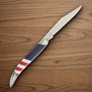 Rough Ryder Lg Toothpick 250 USA Annv Folding Knife Stainless Steel Blade Red/Blue/White Synthetic/Pearl Handle