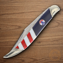 Rough Ryder Lg Toothpick 250 USA Annv Folding Knife Stainless Steel Blade Red/Blue/White Synthetic/Pearl Handle