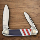 Rough Ryder Canoe 250 USA Annv Pocket Knife Stainless Steel Blade Red/Blue/White Synthetic/Pearl Handle