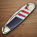Rough Ryder Canoe 250 USA Annv Pocket Knife Stainless Steel Blade Red/Blue/White Synthetic/Pearl Handle
