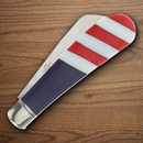 Rough Ryder Half Hawk 250 USA Annv Pocket Knife Stainless Steel Blade Red/Blue/White Synthetic/Pearl Handle
