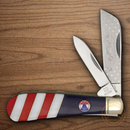 Rough Ryder Half Hawk 250 USA Annv Pocket Knife Stainless Steel Blade Red/Blue/White Synthetic/Pearl Handle