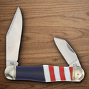 Rough Ryder Jack 250 USA Annv Pocket Knife Stainless Steel Blade Red/Blue/White Synthetic/Pearl Handle