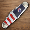Rough Ryder Jack 250 USA Annv Pocket Knife Stainless Steel Blade Red/Blue/White Synthetic/Pearl Handle