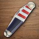 Rough Ryder Jack 250 USA Annv Pocket Knife Stainless Steel Blade Red/Blue/White Synthetic/Pearl Handle
