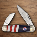 Rough Ryder Jack 250 USA Annv Pocket Knife Stainless Steel Blade Red/Blue/White Synthetic/Pearl Handle