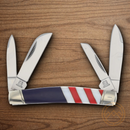 Rough Ryder Congress 250 USA Annv Pocket Knife Stainless Steel Blade Red/Blue/White Synthetic/Pearl Handle