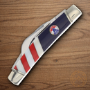 Rough Ryder Congress 250 USA Annv Pocket Knife Stainless Steel Blade Red/Blue/White Synthetic/Pearl Handle