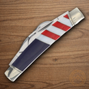 Rough Ryder Congress 250 USA Annv Pocket Knife Stainless Steel Blade Red/Blue/White Synthetic/Pearl Handle
