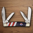 Rough Ryder Congress 250 USA Annv Pocket Knife Stainless Steel Blade Red/Blue/White Synthetic/Pearl Handle
