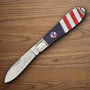Rough Ryder Teardrop 250 USA Annv Folding Knife Stainless Steel Blade Red/Blue/White Synthetic/Pearl Handle