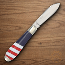 Rough Ryder Teardrop 250 USA Annv Folding Knife Stainless Steel Blade Red/Blue/White Synthetic/Pearl Handle