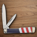 Rough Ryder Gunstock 250 USA Annv Pocket Knife Stainless Steel Blade Red/Blue/White Synthetic/Pearl Handle