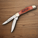 Rough Ryder Tiny Copperhead Pocket Knife Stainless Steel Blade Red Bone Handle