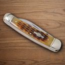 Rough Ryder Whittler Pocket Knife 440 Steel Blade Amber Bone Handle