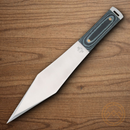 Rough Ryder Throwing Fixed Knife 8.25" Stainless Steel Blade Black Micarta Handle