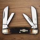 Rough Ryder Congress Pocket Knife Stainless Steel Blade Brown Bone Handle