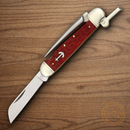 Rough Ryder Pocket Knife 440 Steel Blades Red Bone Handle