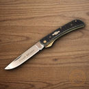 Rough Ryder Coal Miner Work Folding Knife Stainless Steel Blade Black Bone Handle