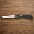 Rough Ryder Coal Miner Work Folding Knife Stainless Steel Blade Black Bone Handle