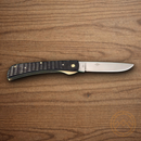 Rough Ryder Coal Miner Work Folding Knife Stainless Steel Blade Black Bone Handle