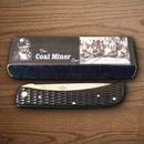 Rough Ryder Coal Miner Work Folding Knife Stainless Steel Blade Black Bone Handle