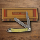 Rough Ryder Tiny Trapper Pocket Knife Stainless Steel Blade Yellow Synthetic Handle