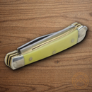 Rough Ryder Tiny Trapper Pocket Knife Stainless Steel Blade Yellow Synthetic Handle
