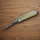 Rough Ryder Tiny Trapper Pocket Knife Stainless Steel Blade Yellow Synthetic Handle