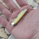 Rough Ryder Tiny Trapper Pocket Knife Stainless Steel Blade Yellow Synthetic Handle