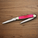 Rough Ryder Mini Muskrat Pocket Knife 440 Steel Blade Pink Bone Handle