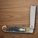Rough Ryder Reserve One Arm Folding Knife 3" D2 Tool Steel Blade Brown Stag Bone Handle