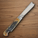 Rough Ryder Reserve One Arm Folding Knife 3" D2 Tool Steel Blade Brown Stag Bone Handle
