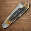Rough Ryder Reserve One Arm Folding Knife 3" D2 Tool Steel Blade Brown Stag Bone Handle