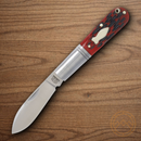 Rough Ryder Reserve Original Barlow Folding Knife Stainless Steel Blade Red Bone Handle